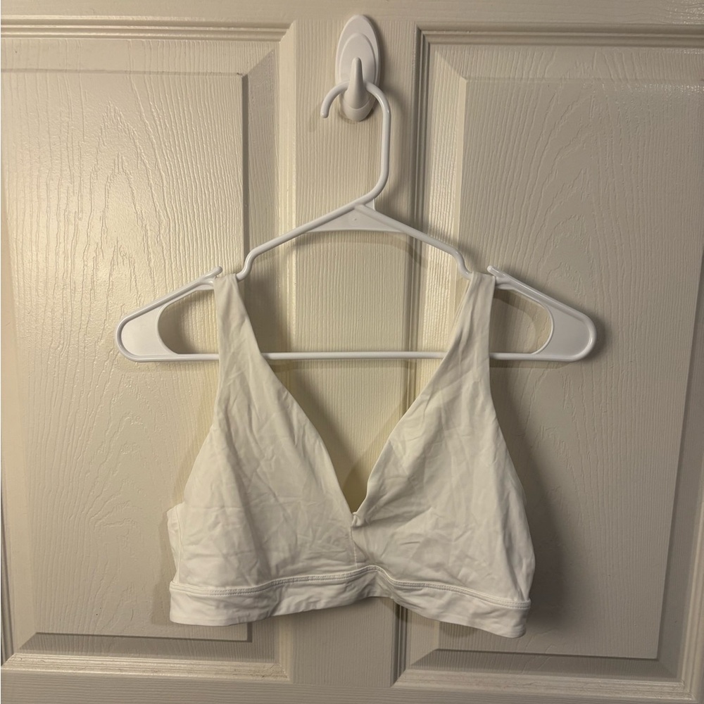 White V-Neck Bralette